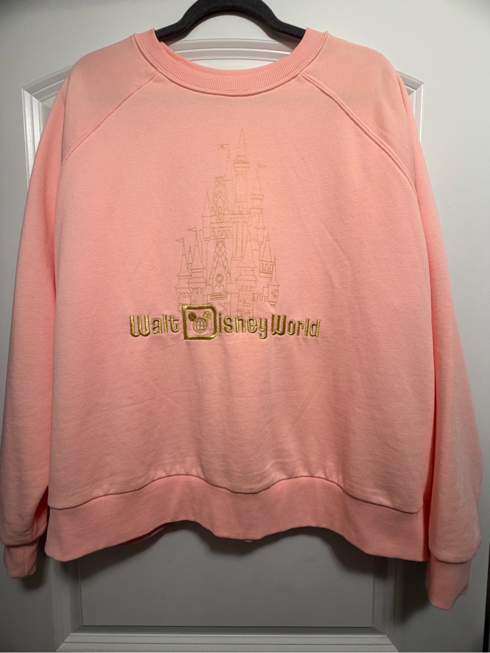 Disney Parks Walt Disney World Peachy Pink Cinderella Castle Sweatshirt 1X